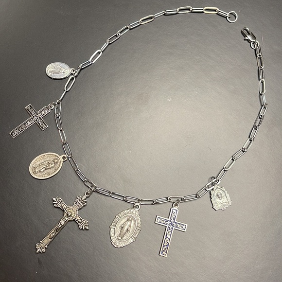 Saints Collection- A Cross The Universe handmade charm necklace.💫 - Picture 3 of 5